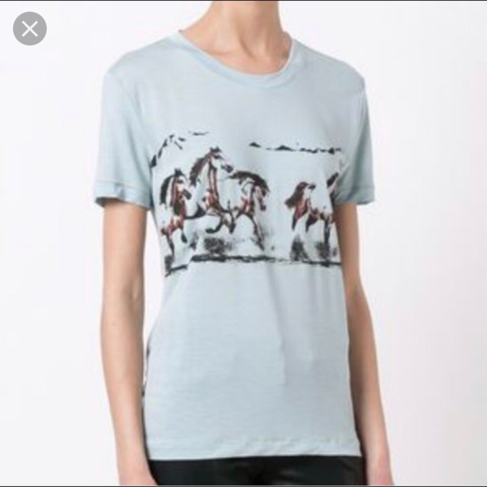 NWT Ganni Horse Print T-shirt